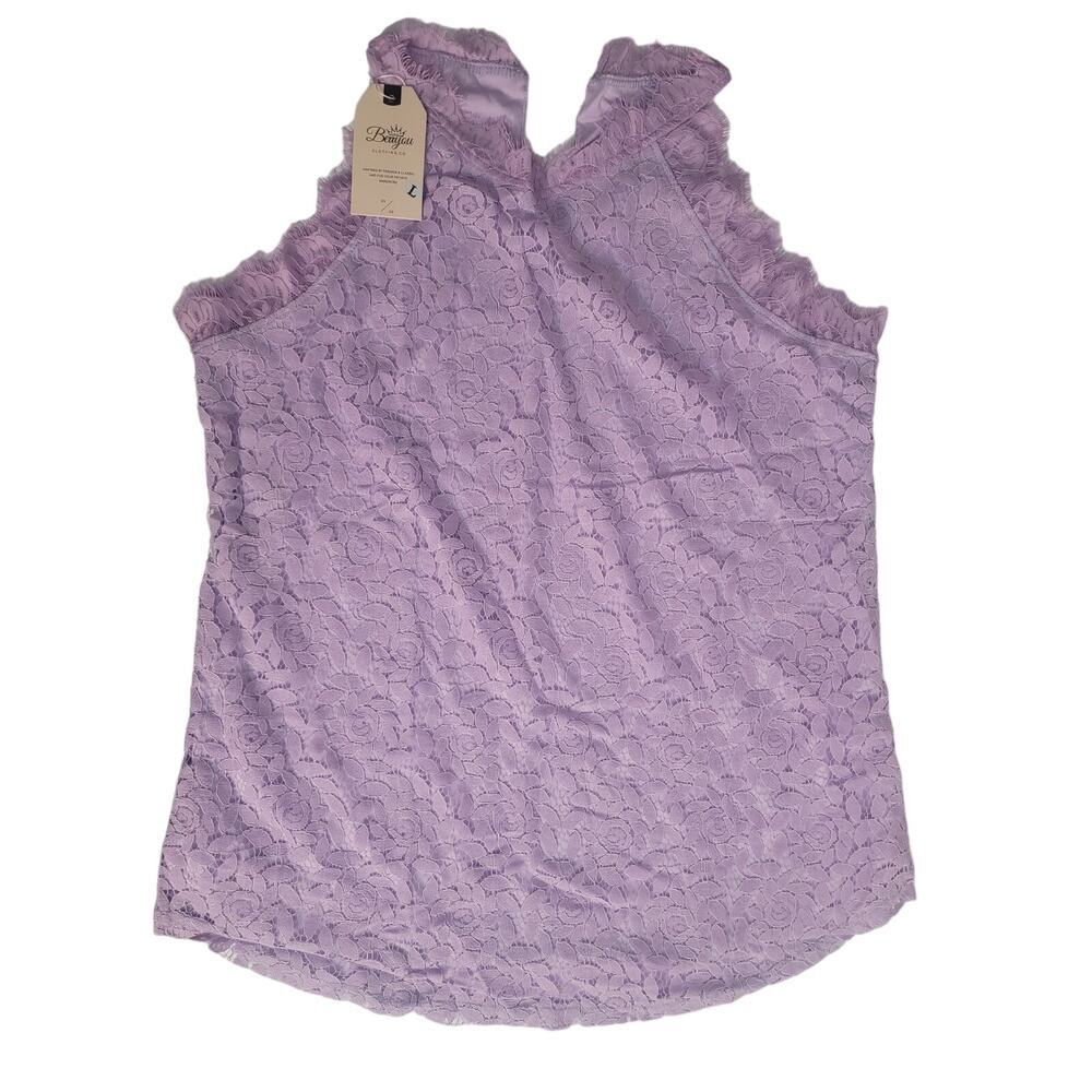 Lace Tank Top Purple Women's Size Large